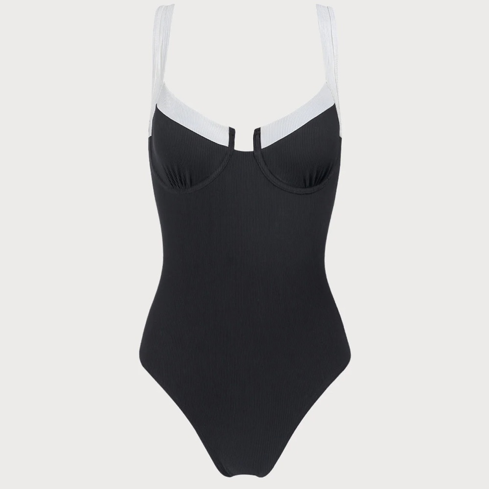 Berlook Contrast Trim Knotted One-Piece Swimsuit - Picture 6 of 10